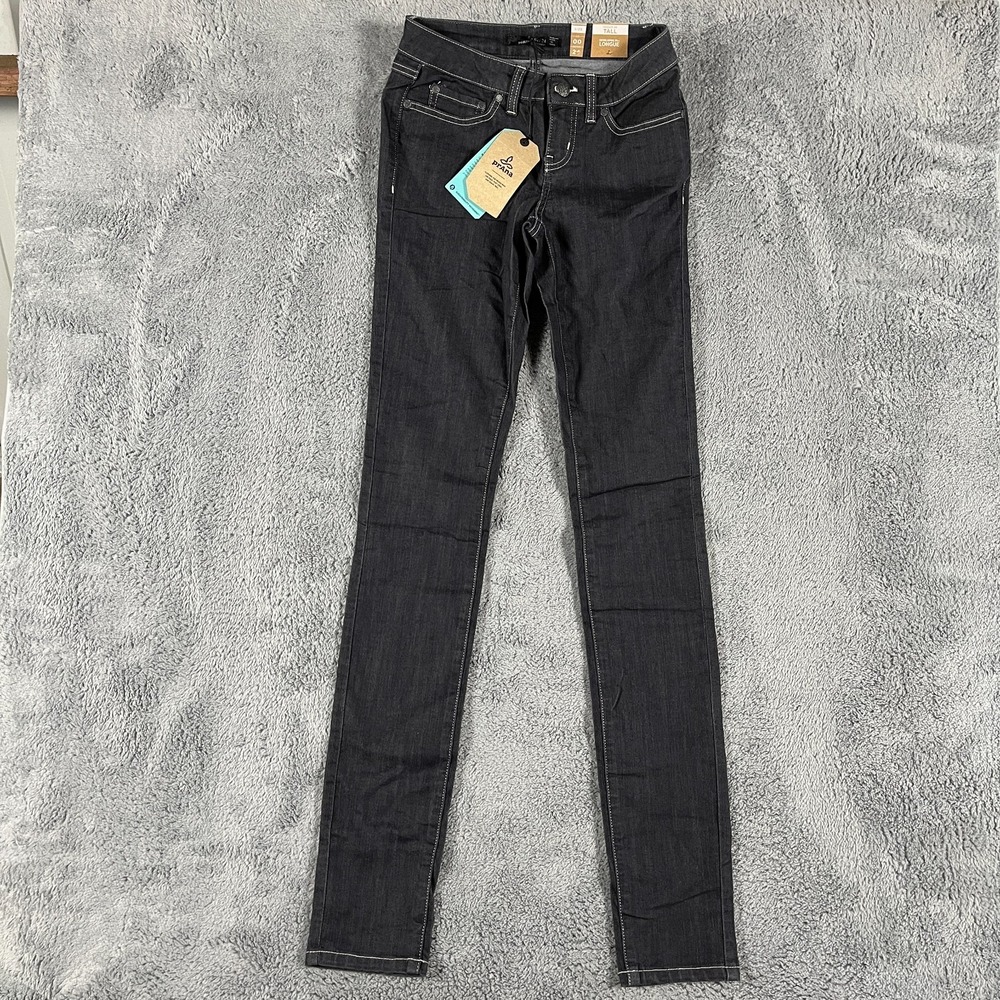 Prana Kayla High Rise Jean Women's Tall 00 24 Stretch Denim 36" Inseam Grunge